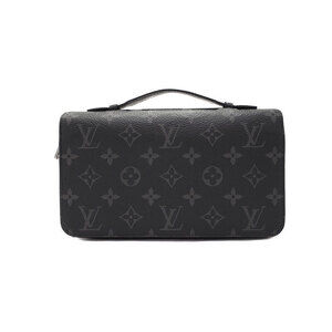 Louis Vuitton Monogram Eclipse Black Zippy Zip Around Long Wallet